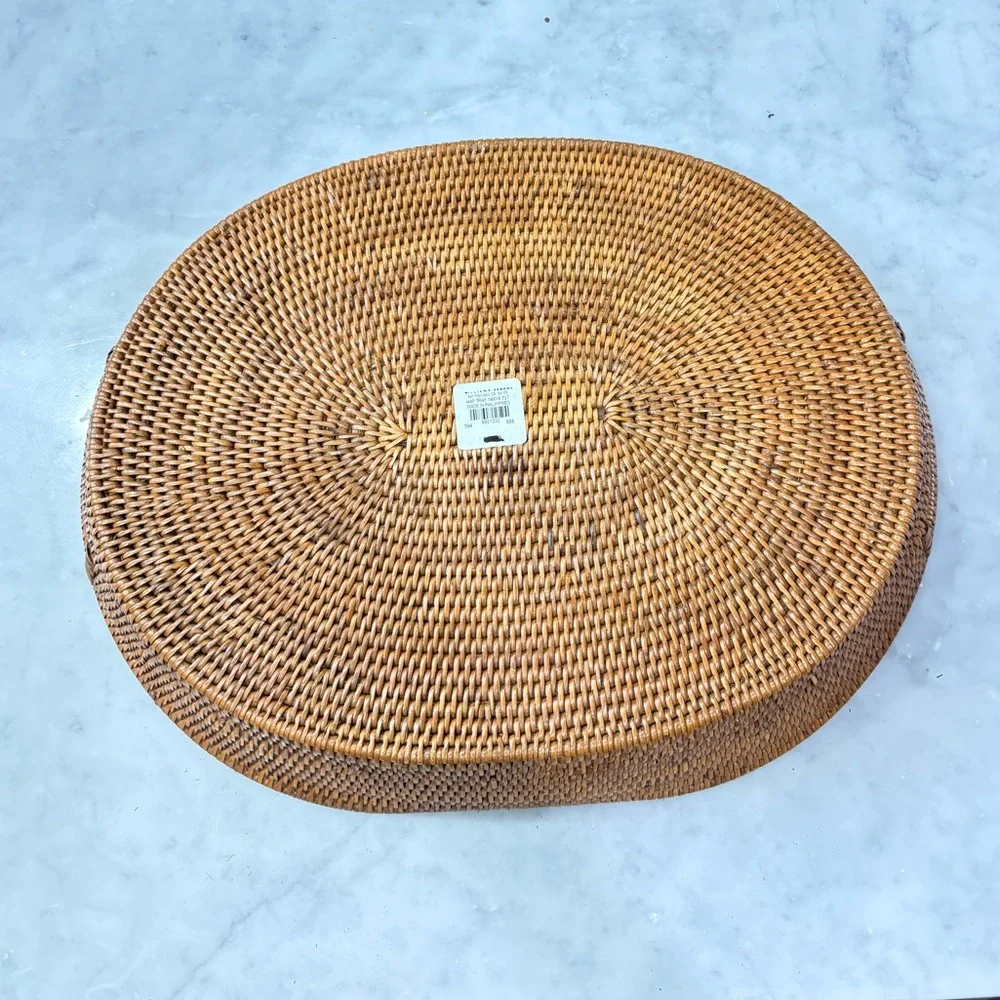 Willams Sonoma Hapao Oval Tray in Tea Stain  18 x 14 NWT